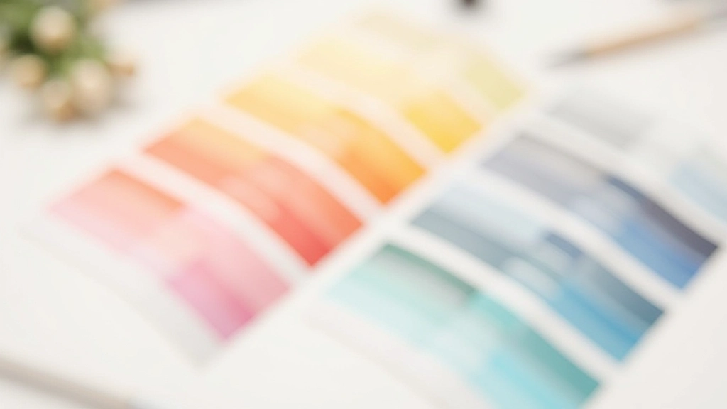 Interior designer color swatches arranged by saturation and lightness levels