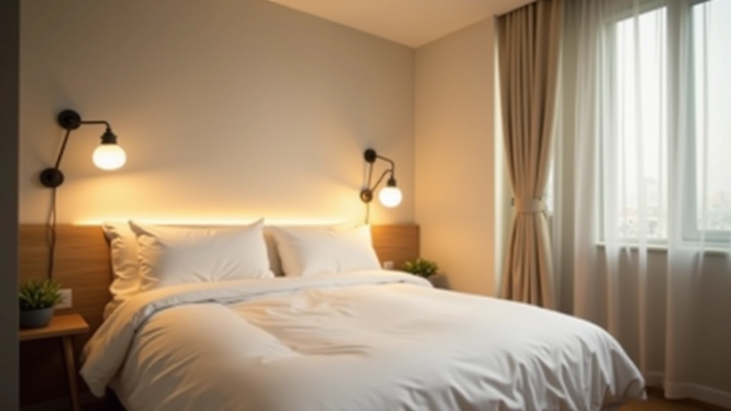 Minimalist room demonstrating multi-light sources including table lamp, wall sconce, and window light creating layered illumination without shadows