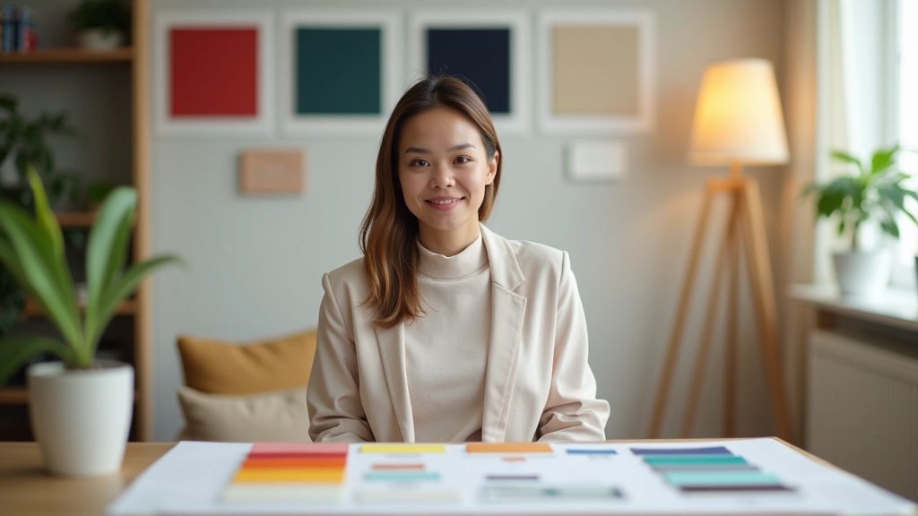 Color scheme consultation in design studio