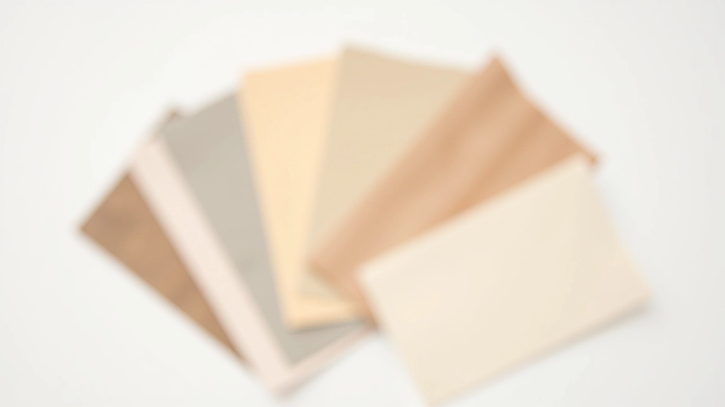 Interior design color palette reference showing three coordinated color schemes with paint swatches, fabric samples, and how they appear in actual room settings